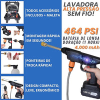 Lavadora de Alta Pressão Portátil - FRETE GRÁTIS + BRINDE EXCLUSIVO