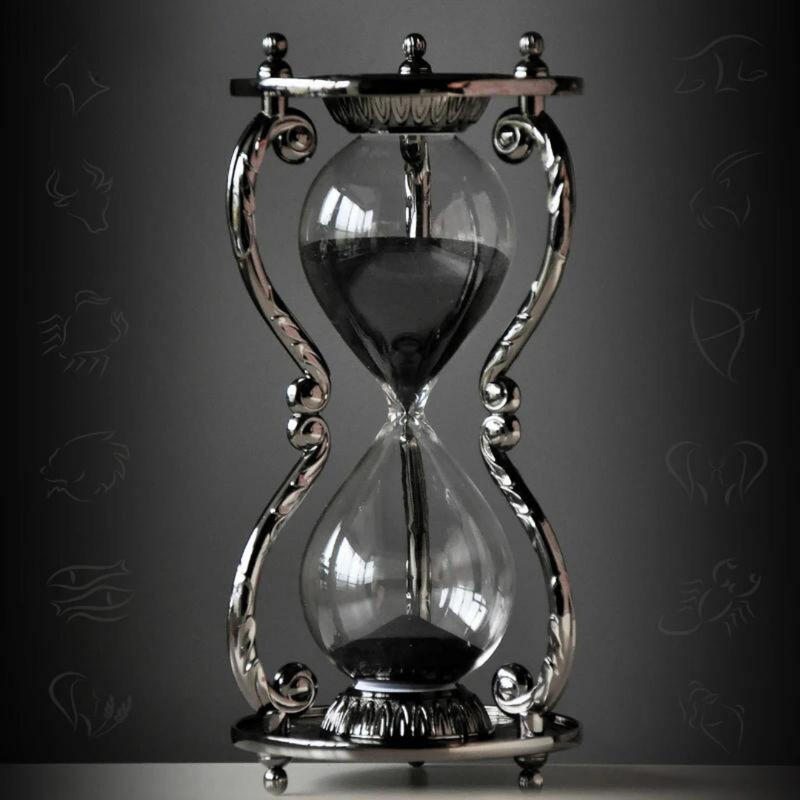 Ampulheta de Metal com Temporizador de 30 Minutos