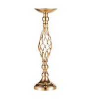 Arranjo e Porta-Velas em Ferro Dourado e Prata
