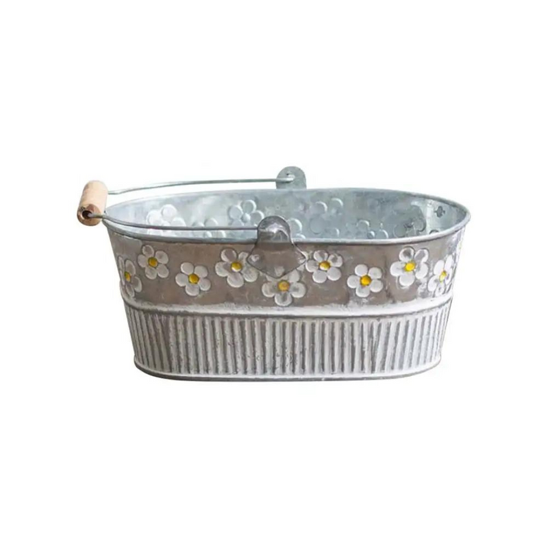 Balde Decorativo para Jardim em Ferro Forjado
