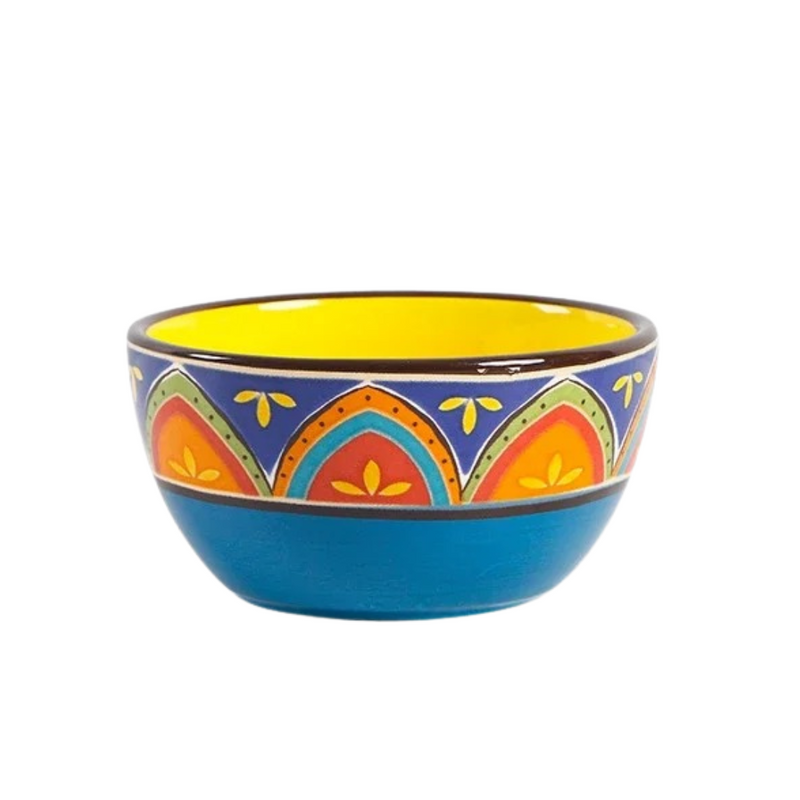 Bowl de Cerâmica Pintado à Mão Lirío do Nilo
