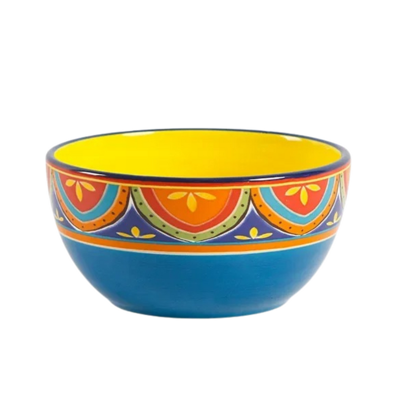 Bowl de Cerâmica Pintado à Mão Lirío do Nilo