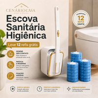 Escova Sanitária Higiênica com Refis Descartáveis — Leve 12 Refis Grátis
