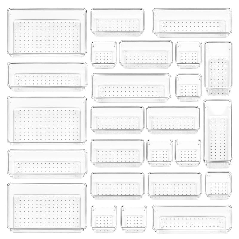 Conjunto de Organizadores de Gaveta Transparente