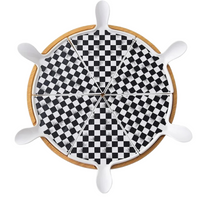 Conjunto de Pratos de Porcelana Triangulares e Base Giratória de Bambu