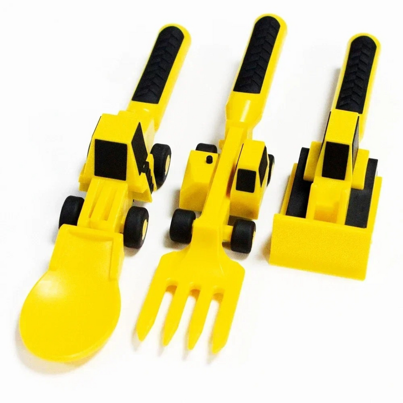 Conjunto de Utensílios de Jantar para Crianças Pista de Carros