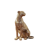 Escultura de Resina Decorativa de Leopardo
