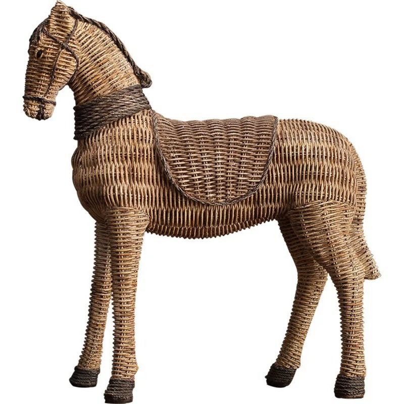 Estátua Decorativa de Cavalo em Resina