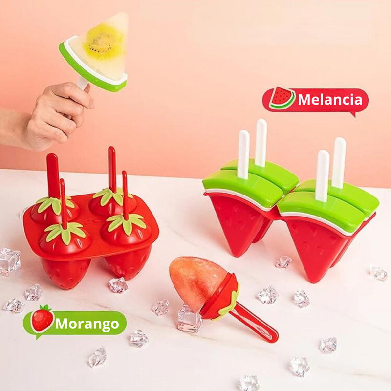 Forma de Picolé Com Forma de Morango e Melancia Fruit Ice