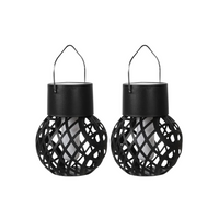 Lanterna Solar LED Decorativas para Jardim e Varanda com Efeito Chama