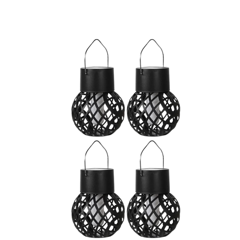 Lanterna Solar LED Decorativas para Jardim e Varanda com Efeito Chama