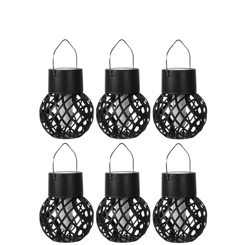 Lanterna Solar LED Decorativas para Jardim e Varanda com Efeito Chama