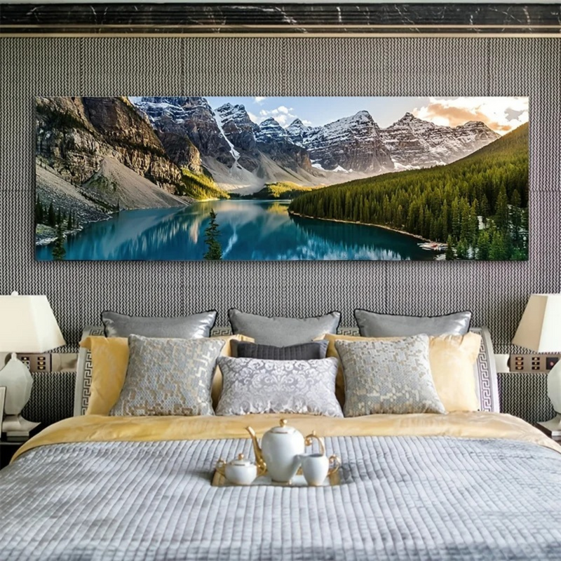 Pintura de Paisagem em Tela para Decoração de Parede