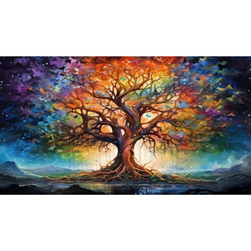 Pintura em Tela Árvore da Vida