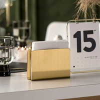 Porta-Guardanapos de Metal Dourado Minimalista em Aço Inoxidável