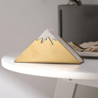 Porta-Guardanapos de Metal Dourado Minimalista em Aço Inoxidável