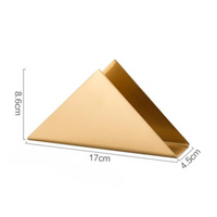 Porta-Guardanapos de Metal Dourado Minimalista em Aço Inoxidável