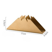 Porta-Guardanapos de Metal Dourado Minimalista em Aço Inoxidável