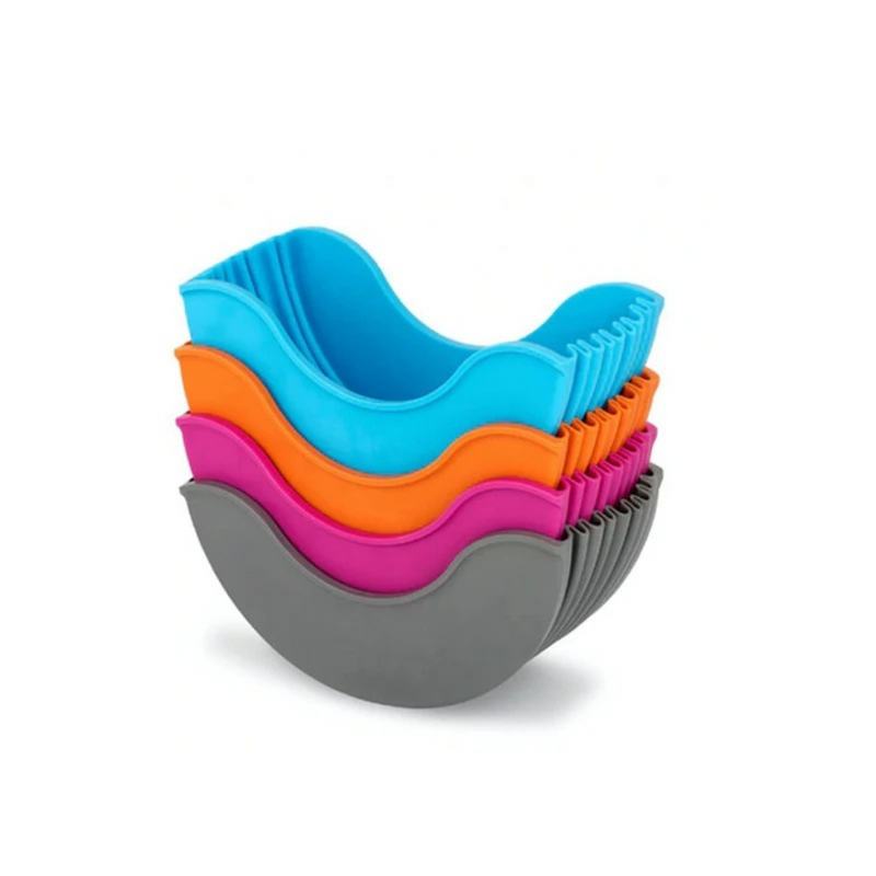 Porta Hambúrguer Retrátil em Silicone com 4 Peças