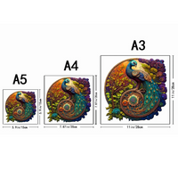 Quadro Decorativo Quebra-cabeça de Madeira