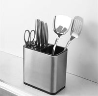 Porta Utensílios em Aço Inoxidável de Cozinha