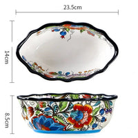 Tigela Oval de Cerâmica Elegance