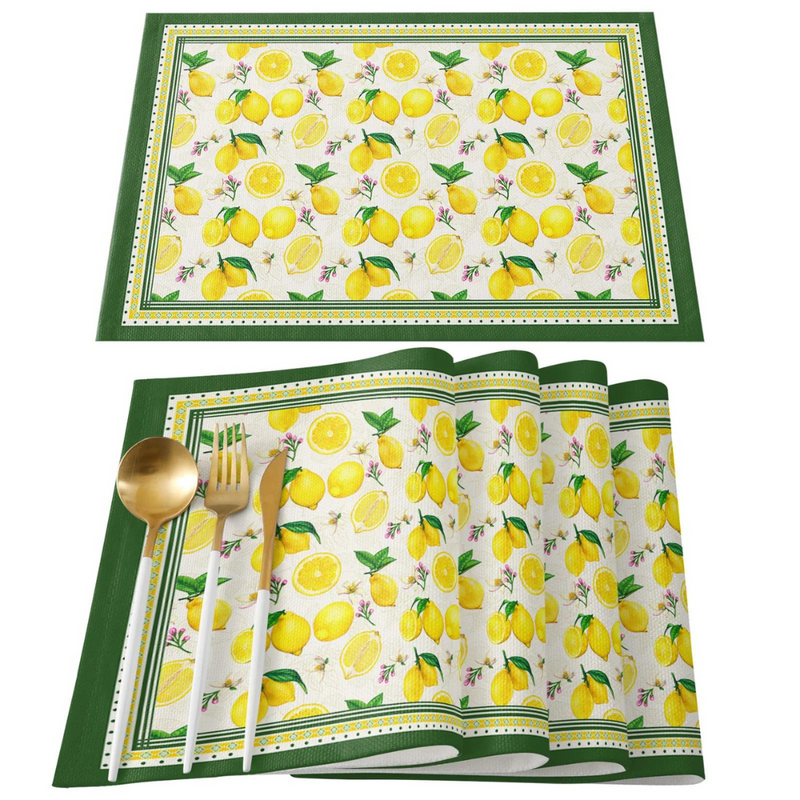 Sousplat Decorativo Retangular de Limão Siciliano