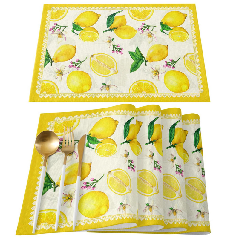 Sousplat Decorativo Retangular de Limão Siciliano
