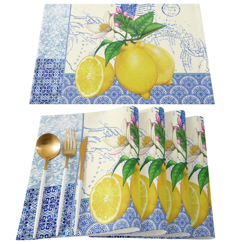 Sousplat Decorativo Retangular de Limão Siciliano