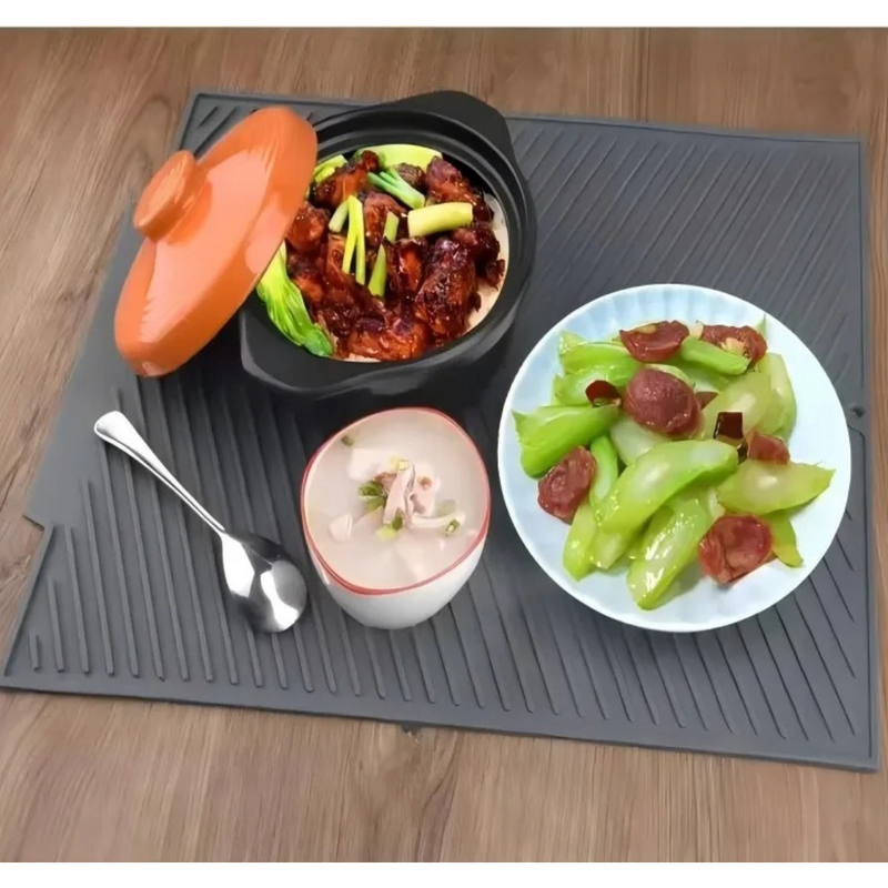 Tapete de Drenagem em Silicone Antiderrapante para Cozinha