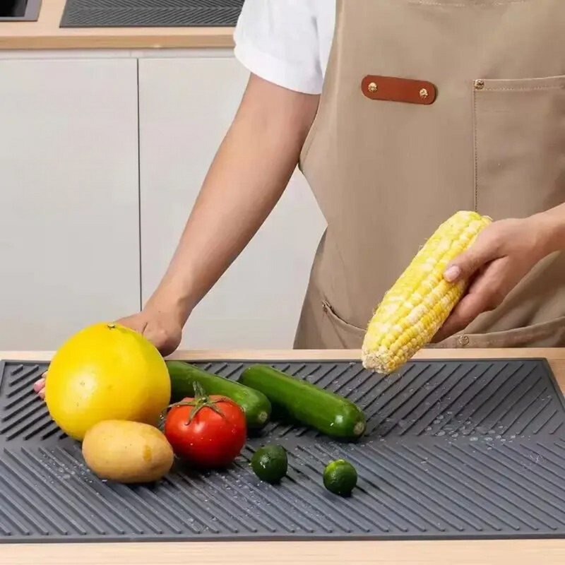 Tapete de Drenagem em Silicone Antiderrapante para Cozinha