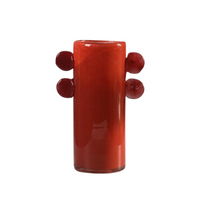 Vaso Decorativo de Vidro com Esmalte Colorido